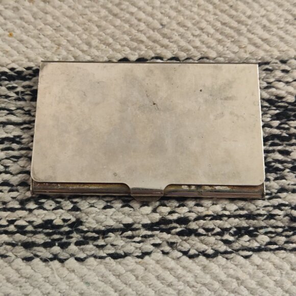 VINTAGE 1930'S Art Deco Antique Silver Cigarette Case - Picture 1 of 5